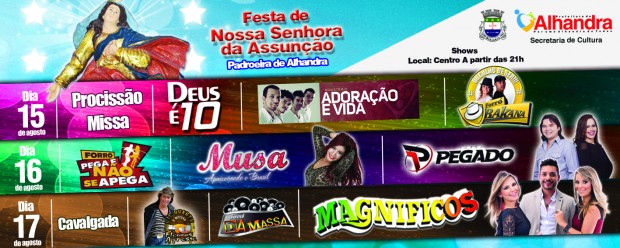 A programação da festa está bem diversificada